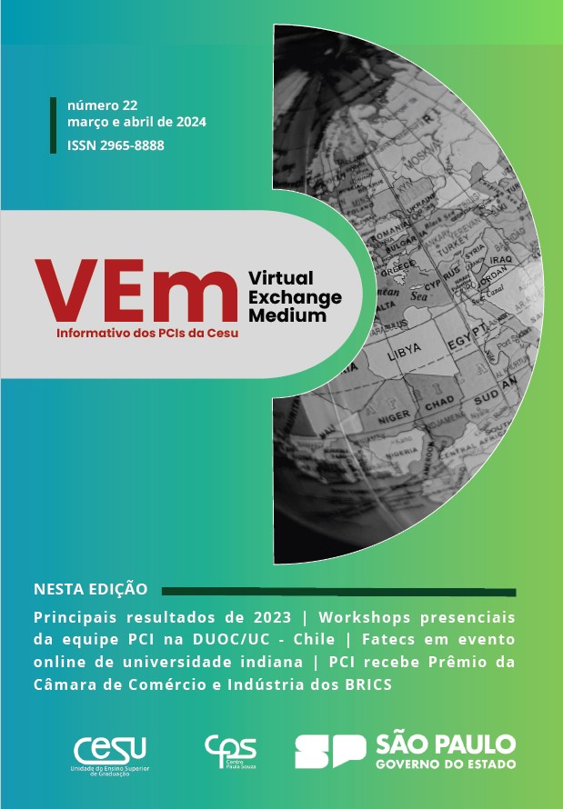 					Visualizar n. 22 (2024): VEm: Virtual Exchange Medium - nº 22
				