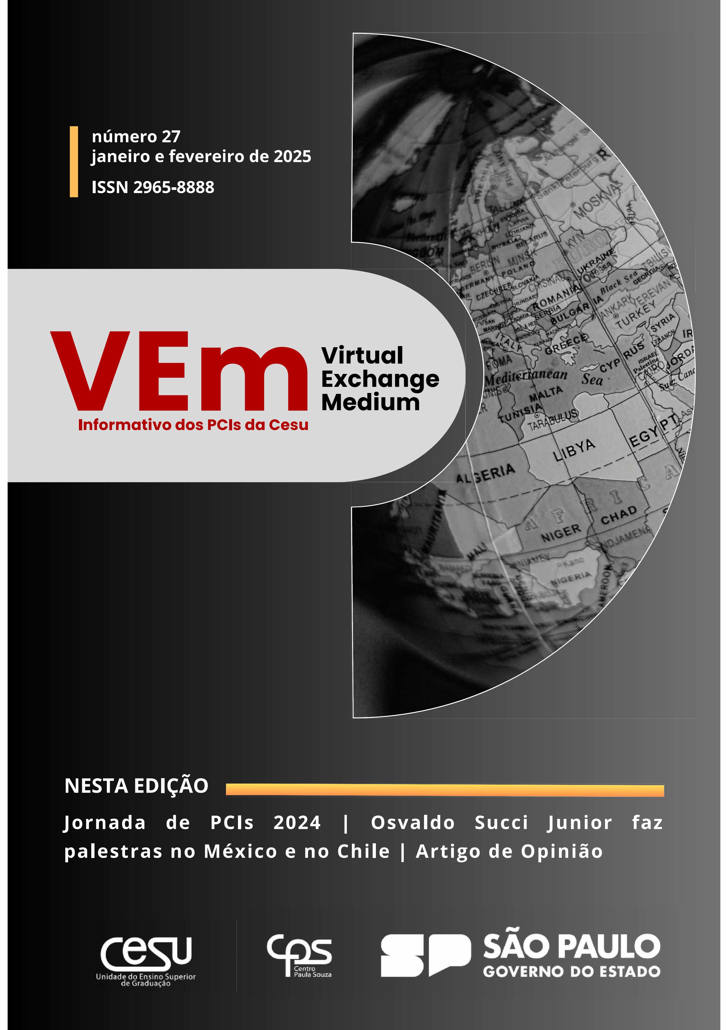 					Visualizar n. 27 (2025): VEm: Virtual Exchange Medium - nº 27
				